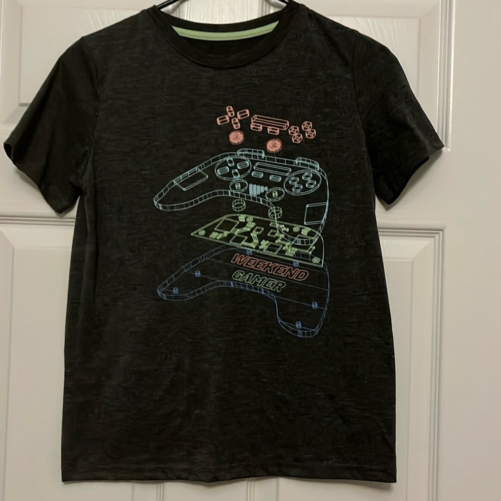 Grey, Gamer tee. Cat & Jack, Large.